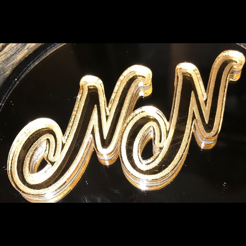 Chic Mirror Gold Plated Initial Earrings